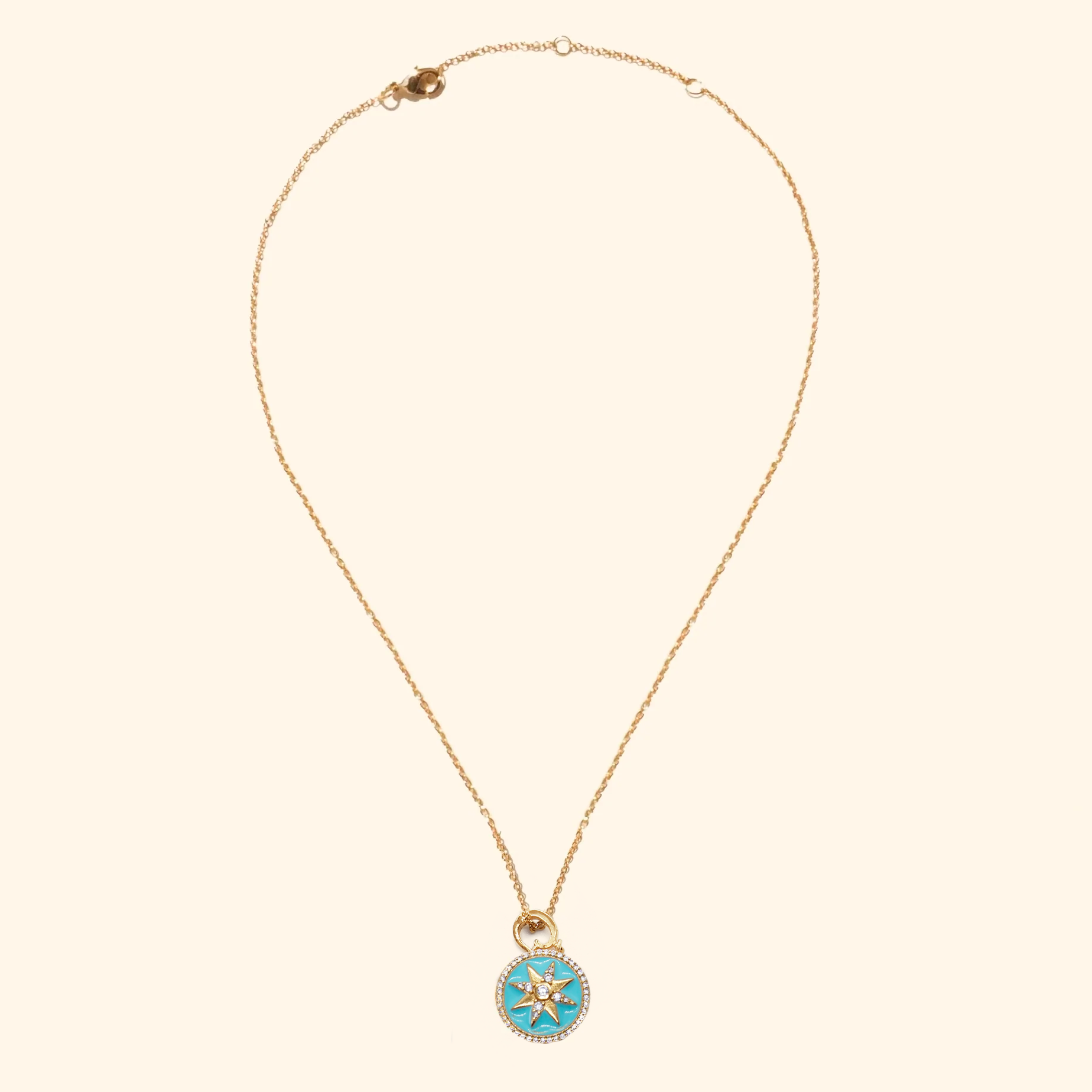 Blue North star necklace