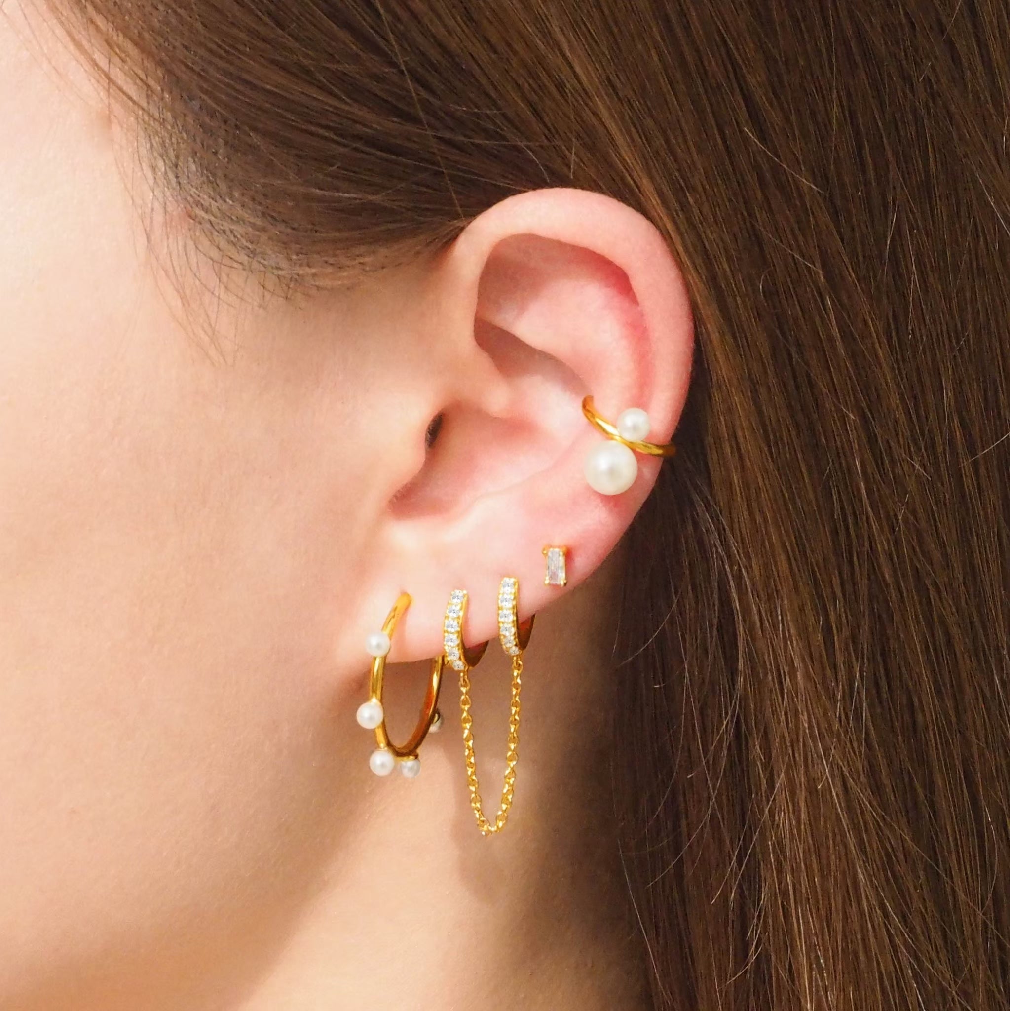 Crystal Baguette Stud Earrings
