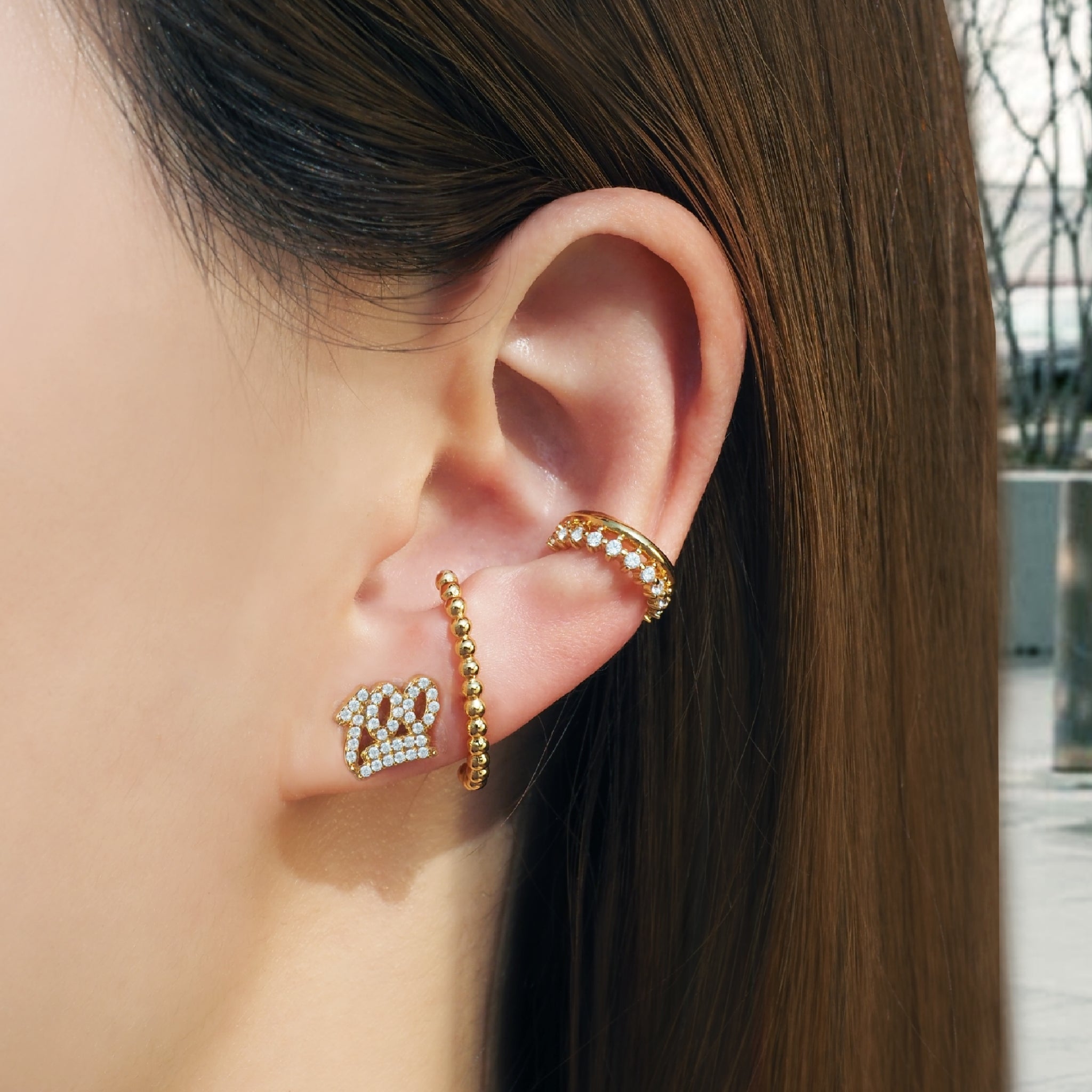 100 Crystal Stud Earrings
