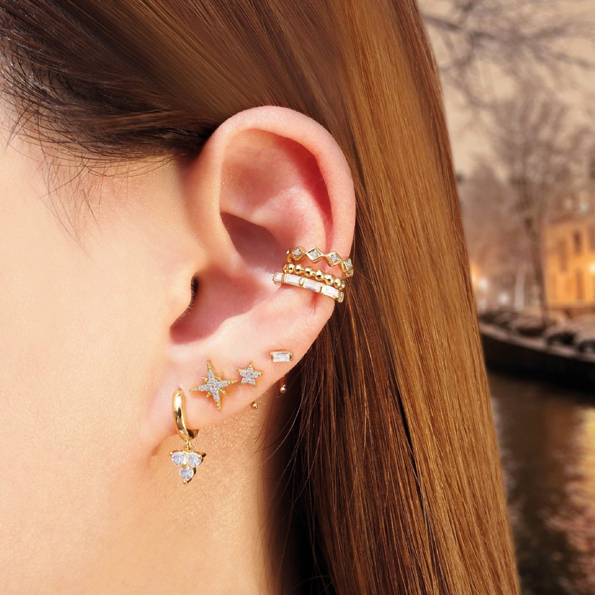 Crystal Stars Reversible Earrings