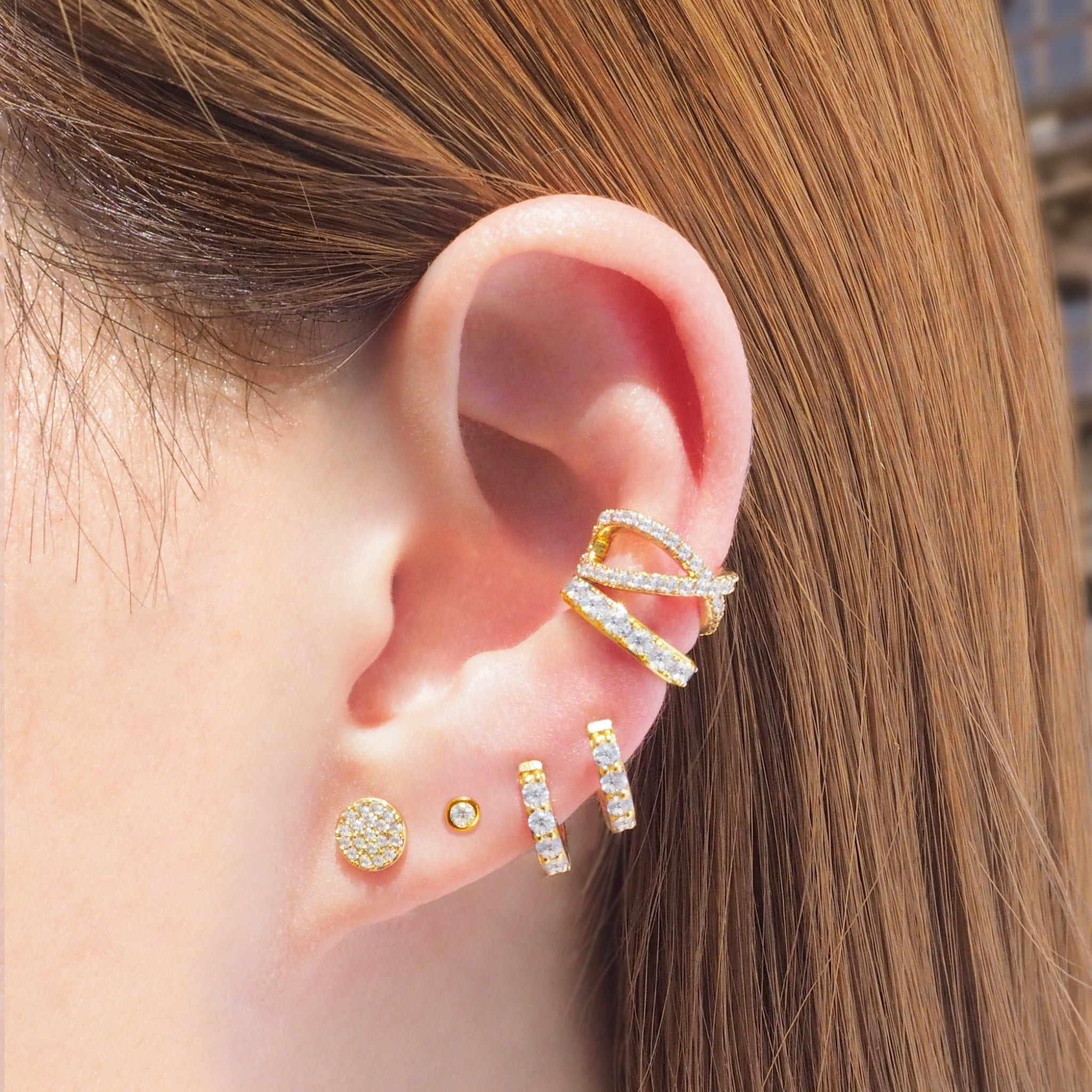 Mini Crystal 3 mm  Stud Earrings