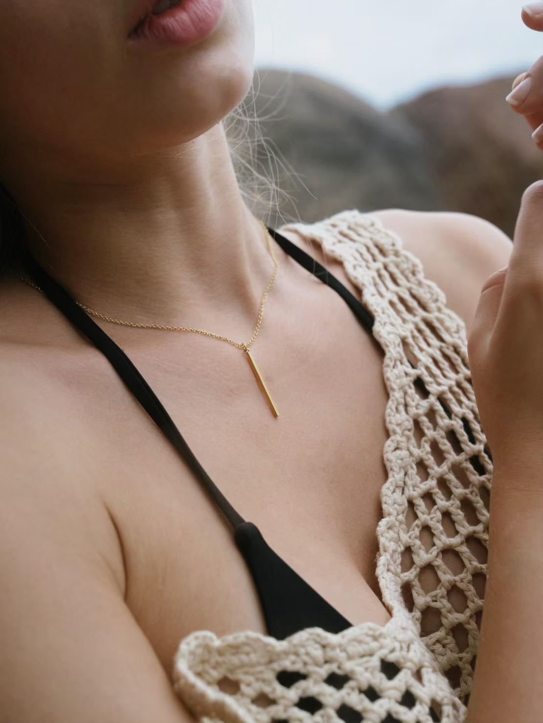 Long Bar Necklace