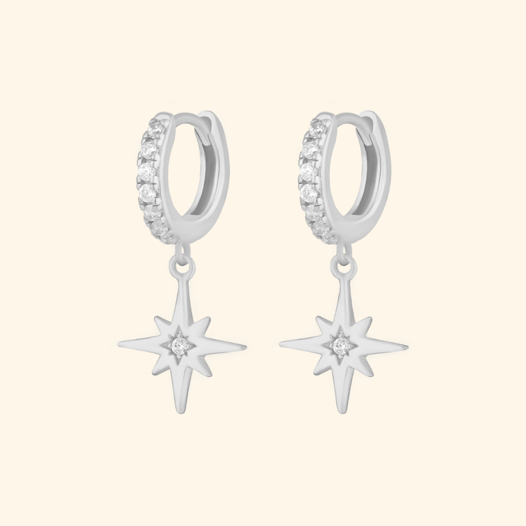 Stellar Huggie Hoop Earrings