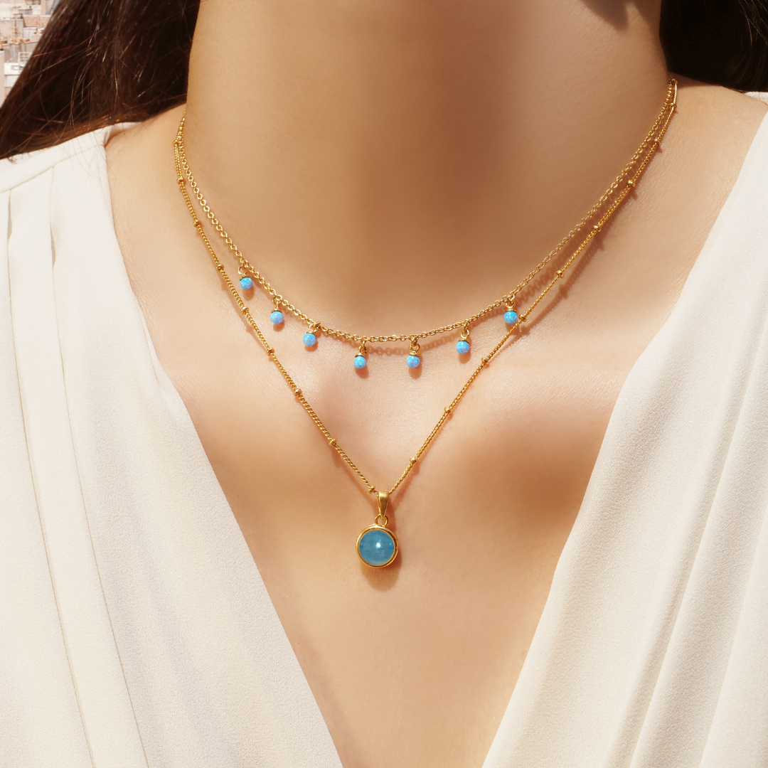 Aqua Soul Natural Stone Necklace