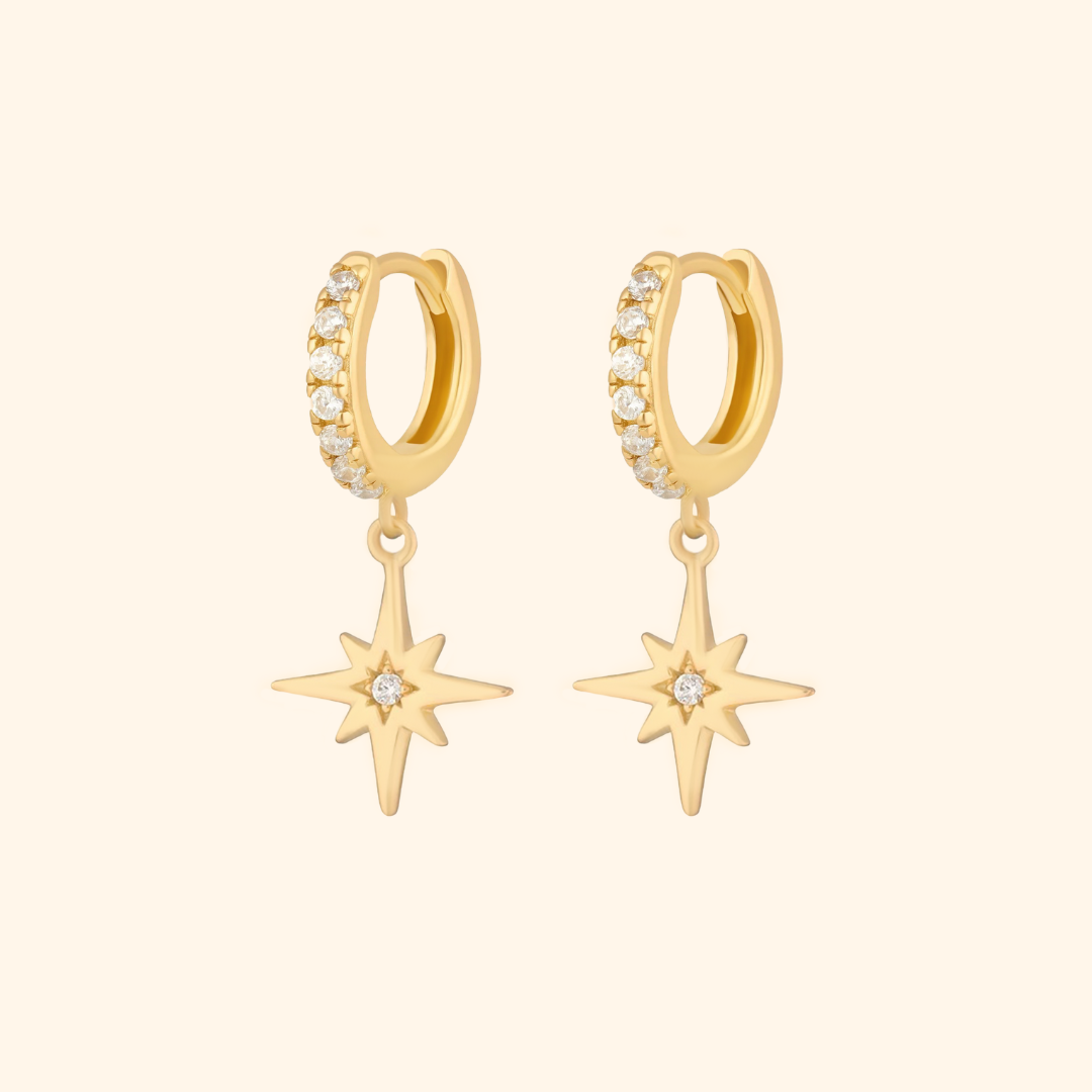 Stellar Huggie Hoop Earrings