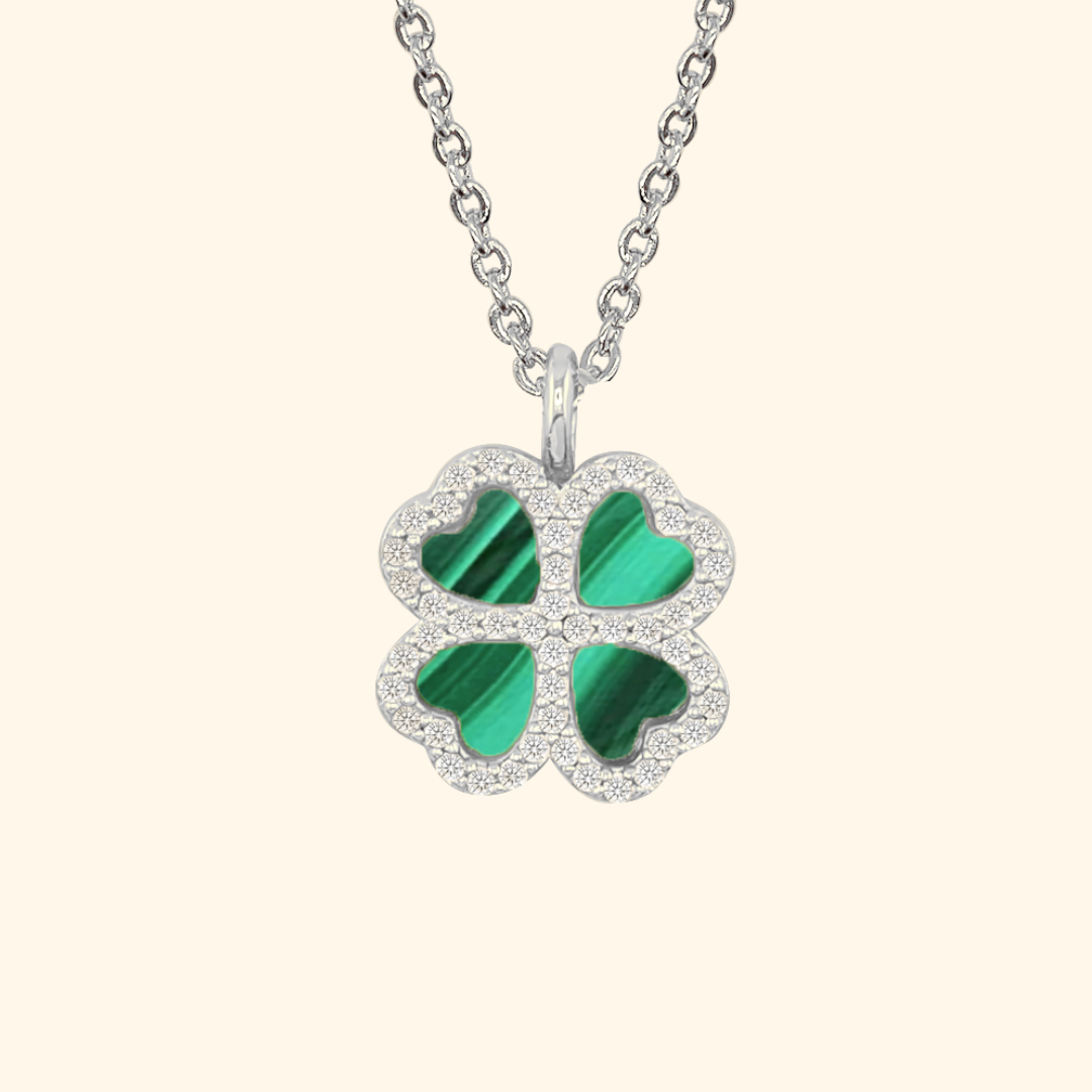 S925 Lucky Emerald Clover Necklace