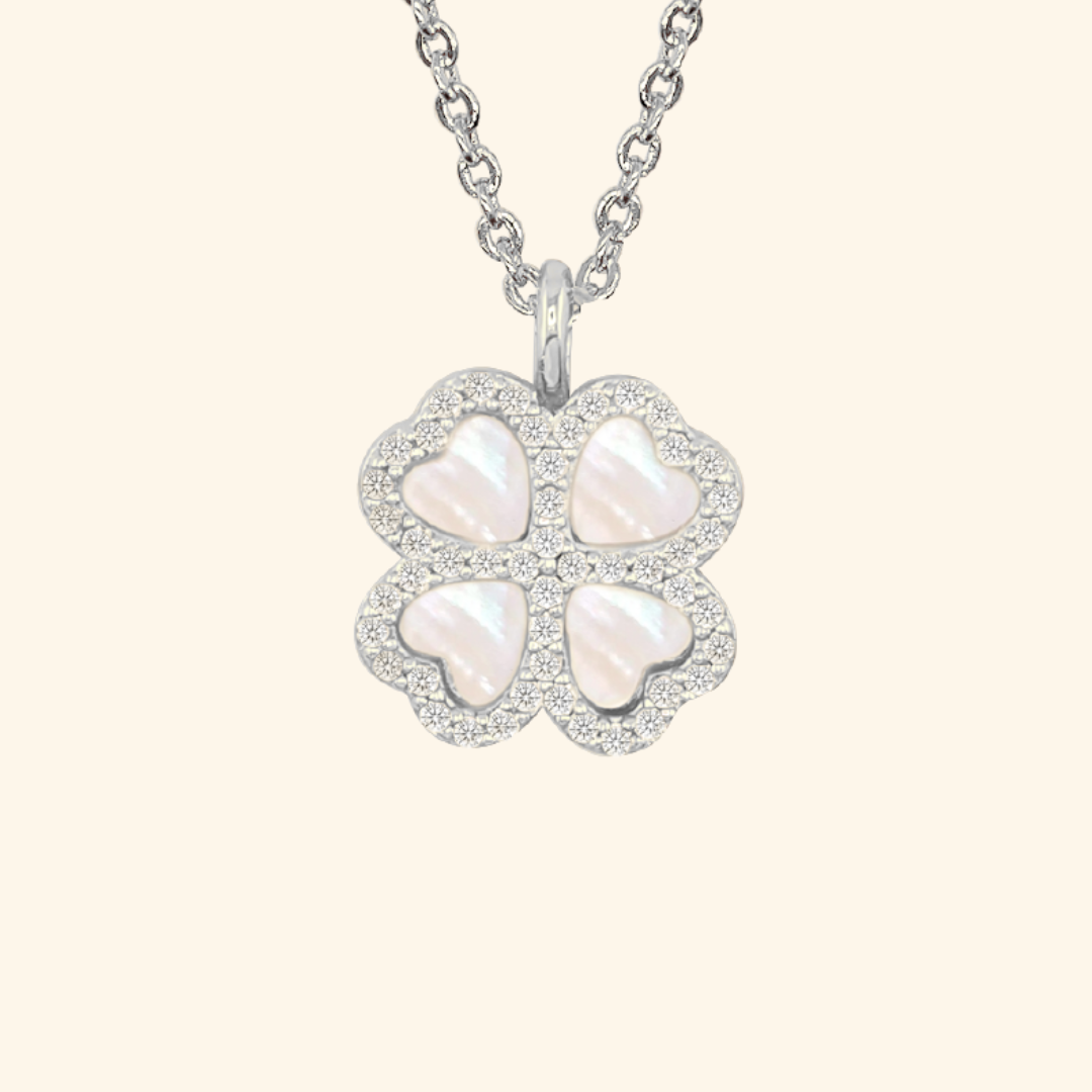 S925 Lucky Pearls Clover Necklace