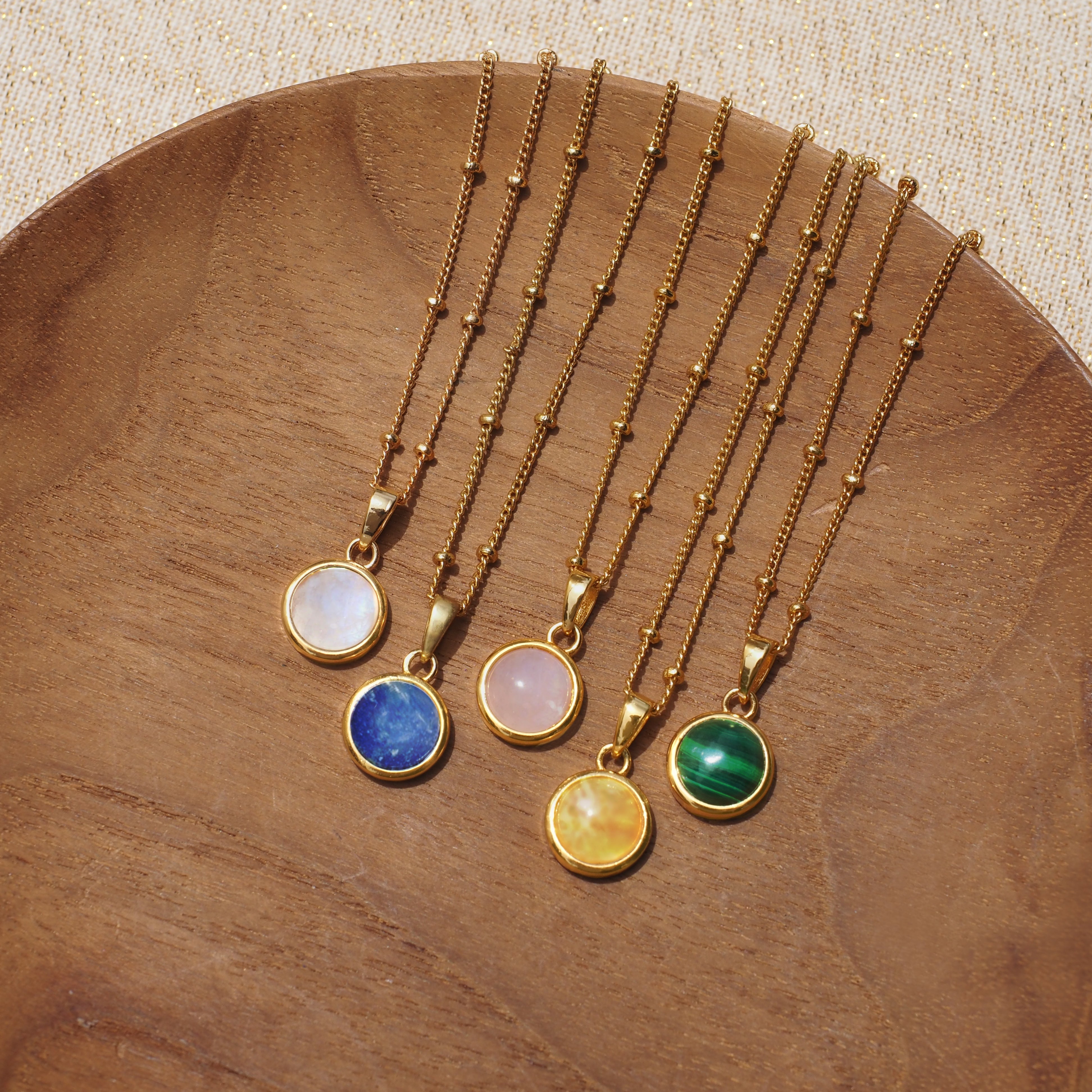 Golden Hour Natural Stone Necklace