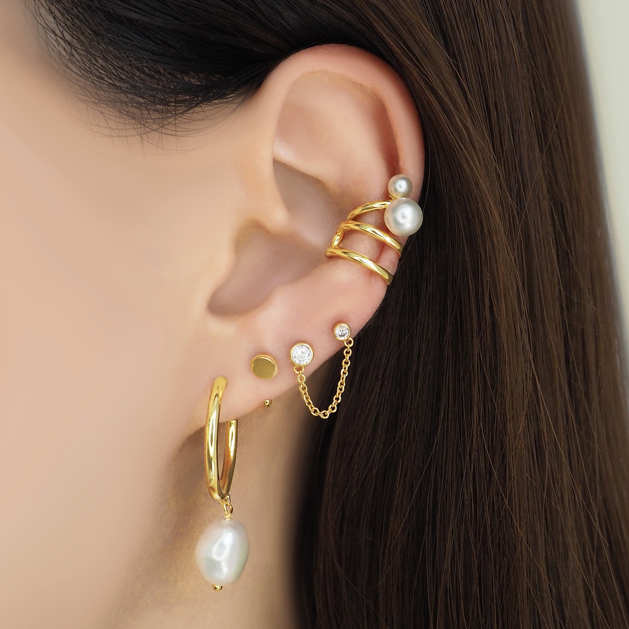 Minimal Double Bar Ear Cuff