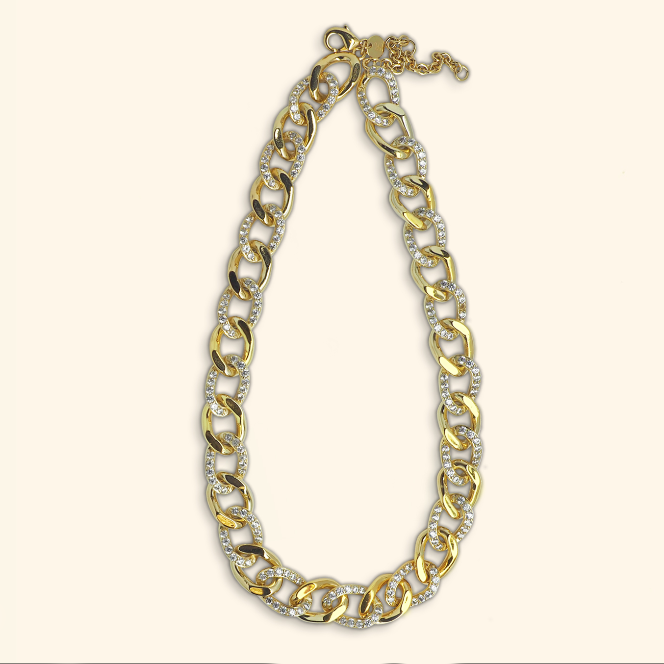 Crystal Modern Chain Choker