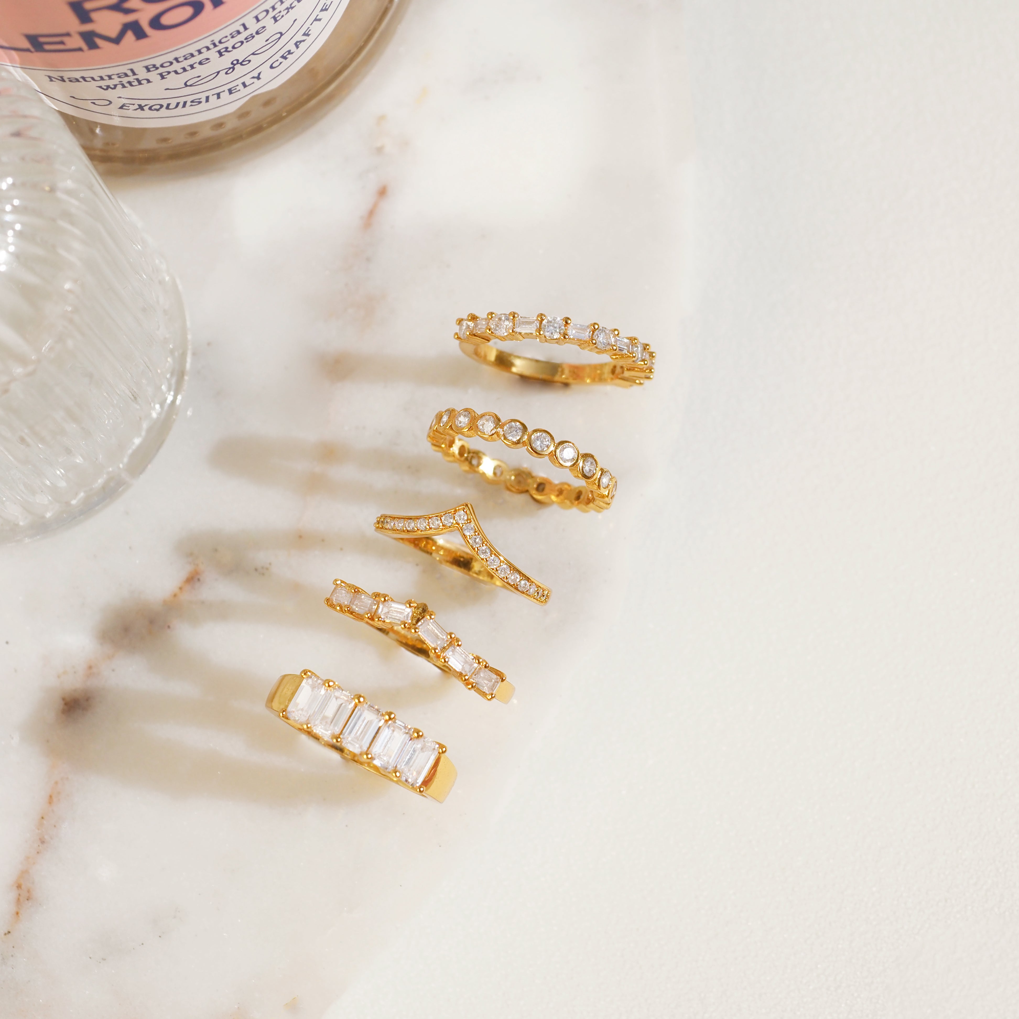 Crystal Baguette Ring