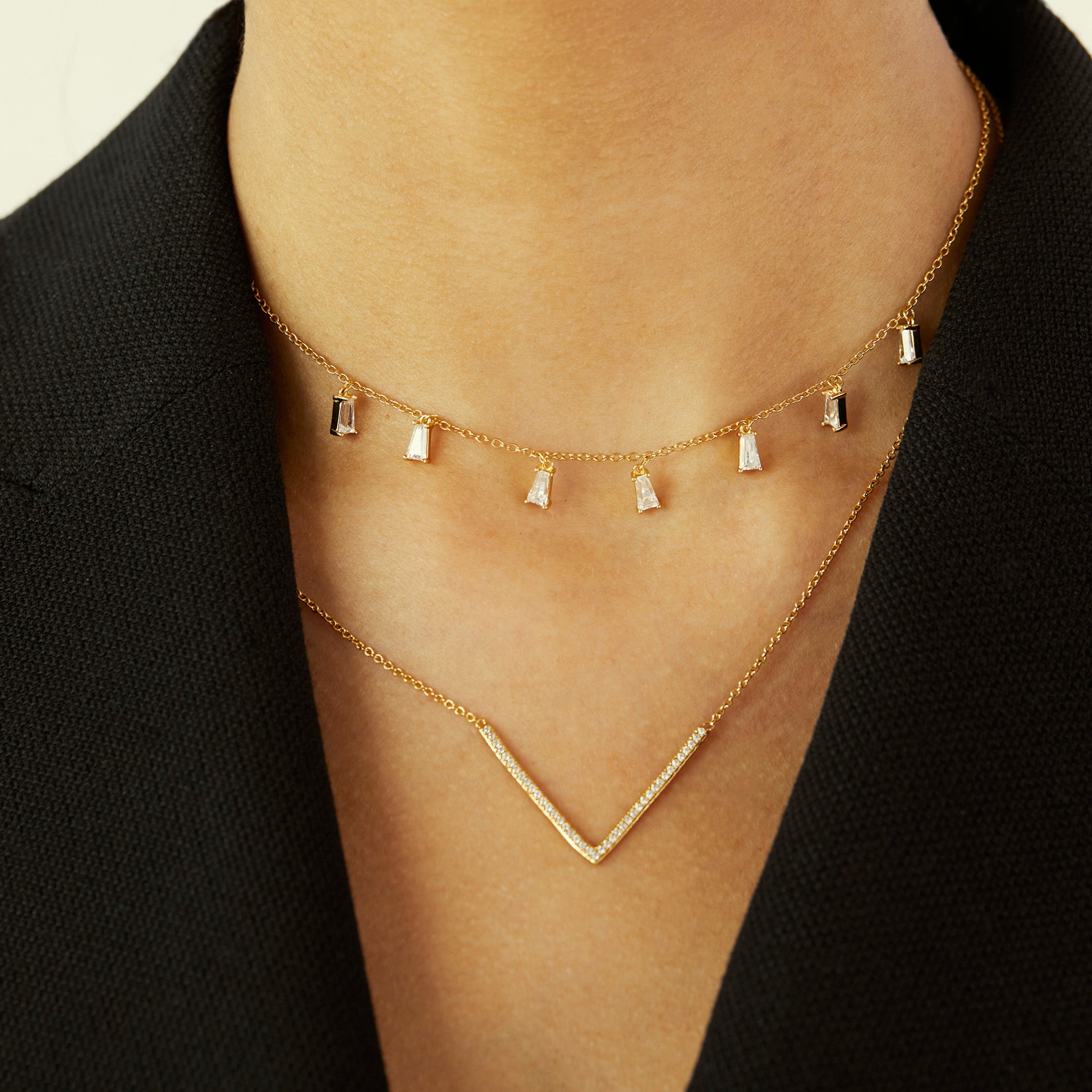 Crystal Baguette Choker