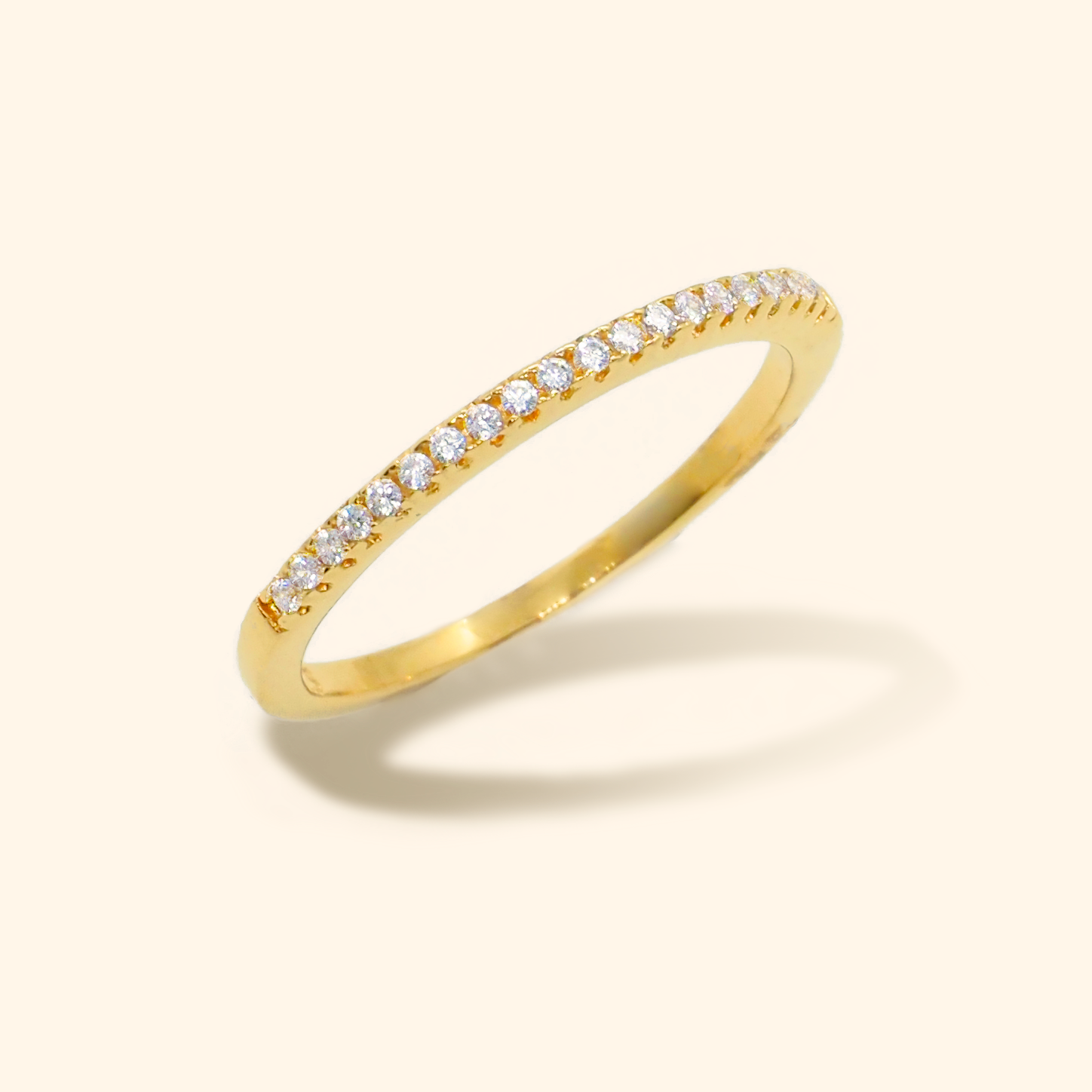 Classic Half Crystal Ring