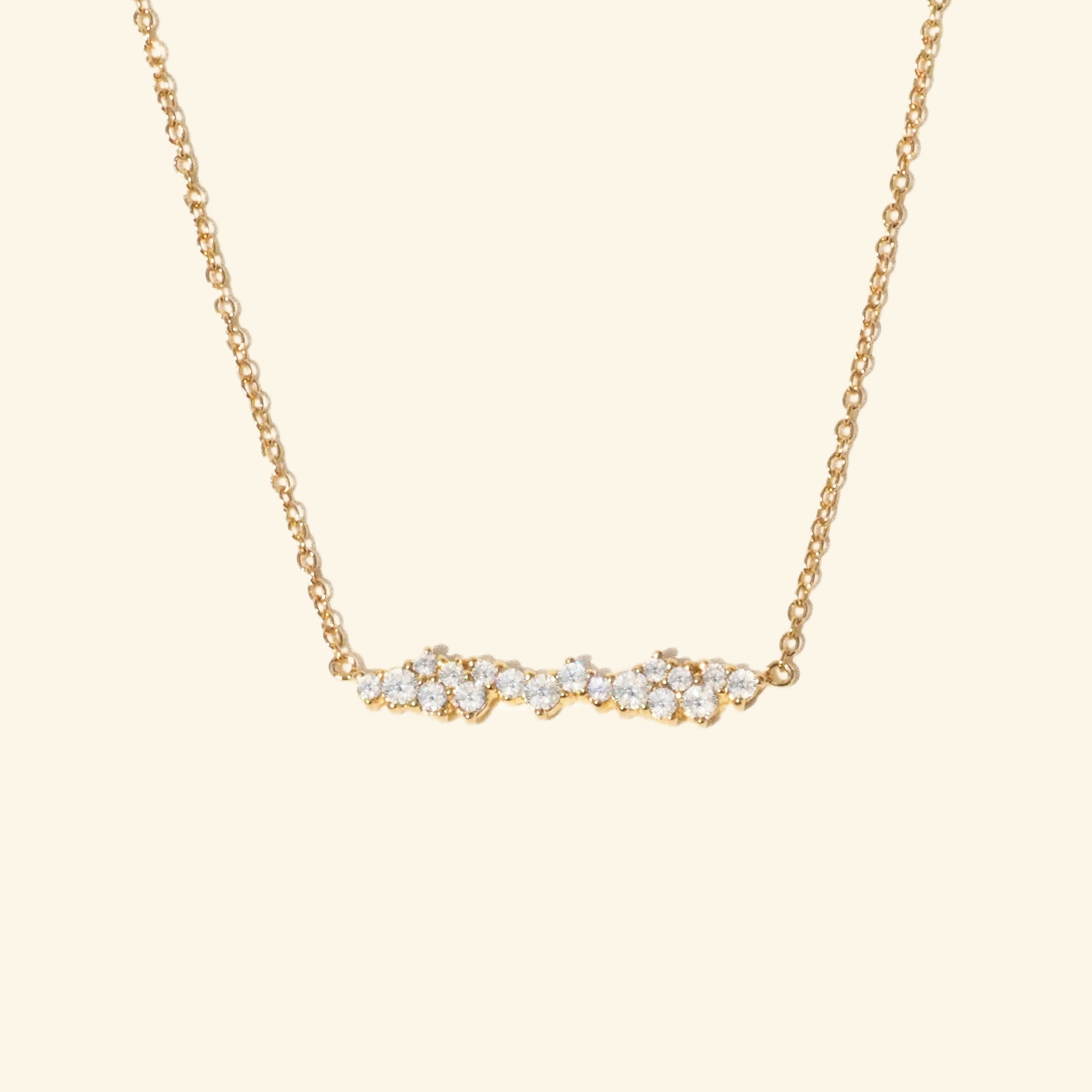 Crystal Snowflake Bar Necklace