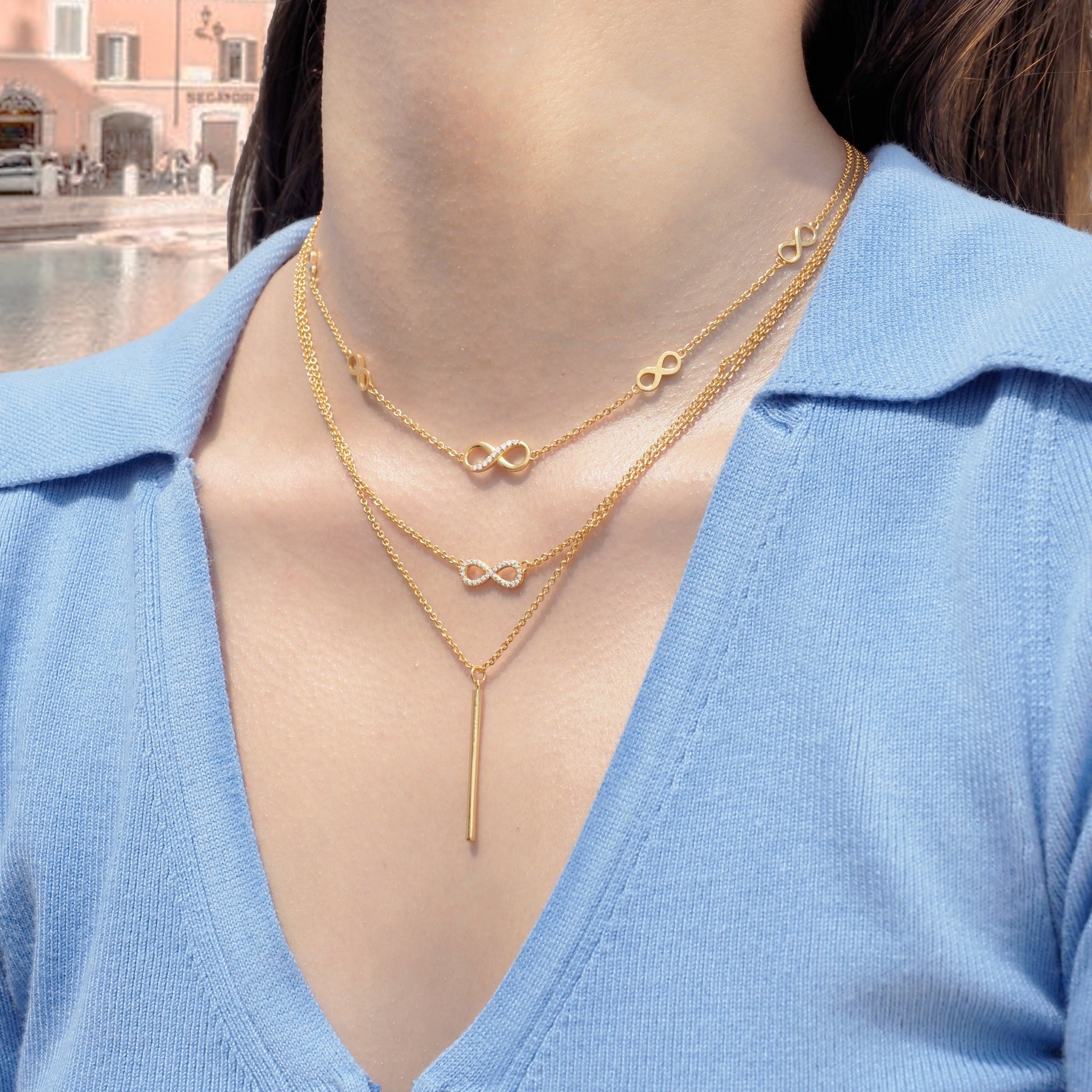 Infinity 5 choker necklace