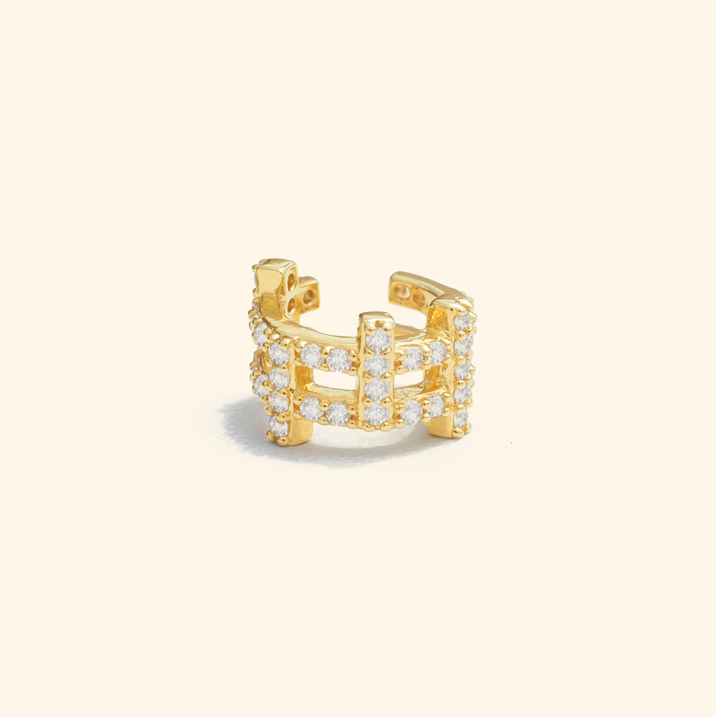 Crystal H Line Ear Cuff