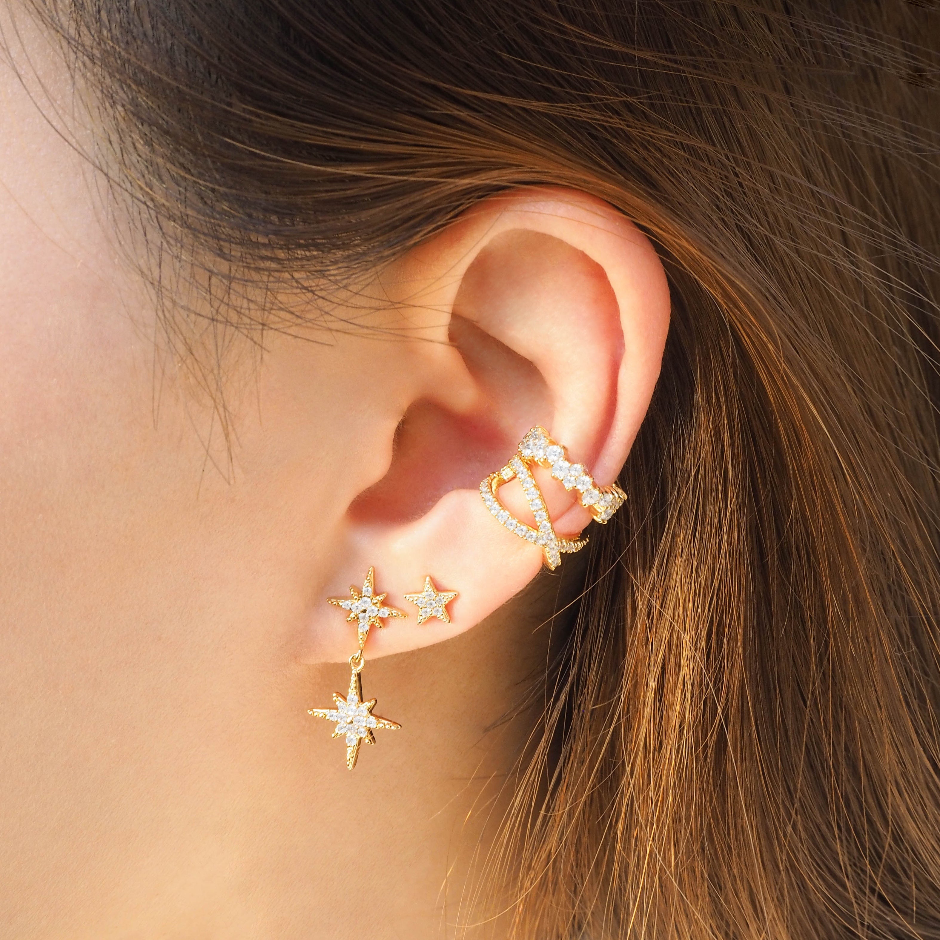 Crystal Cross Ear Cuff