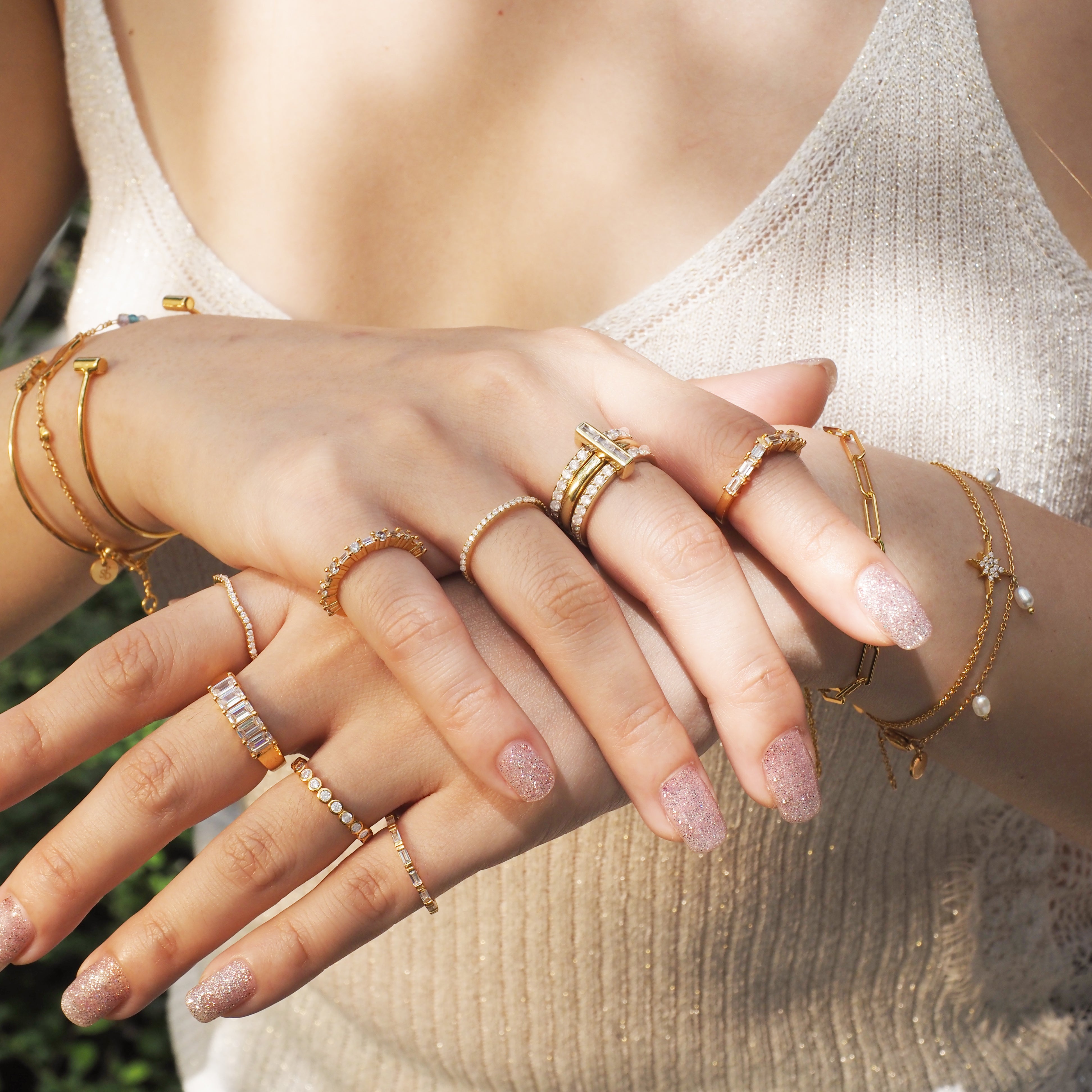 Crystal Baguette Ring