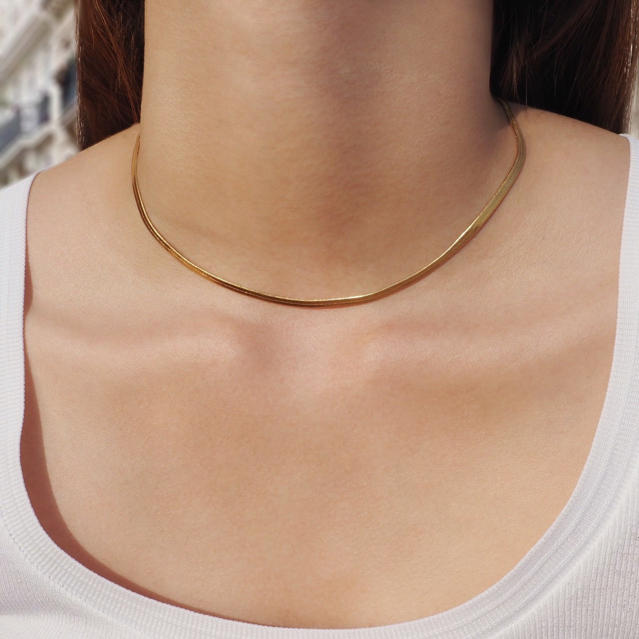 Slim Snake Chain Choker