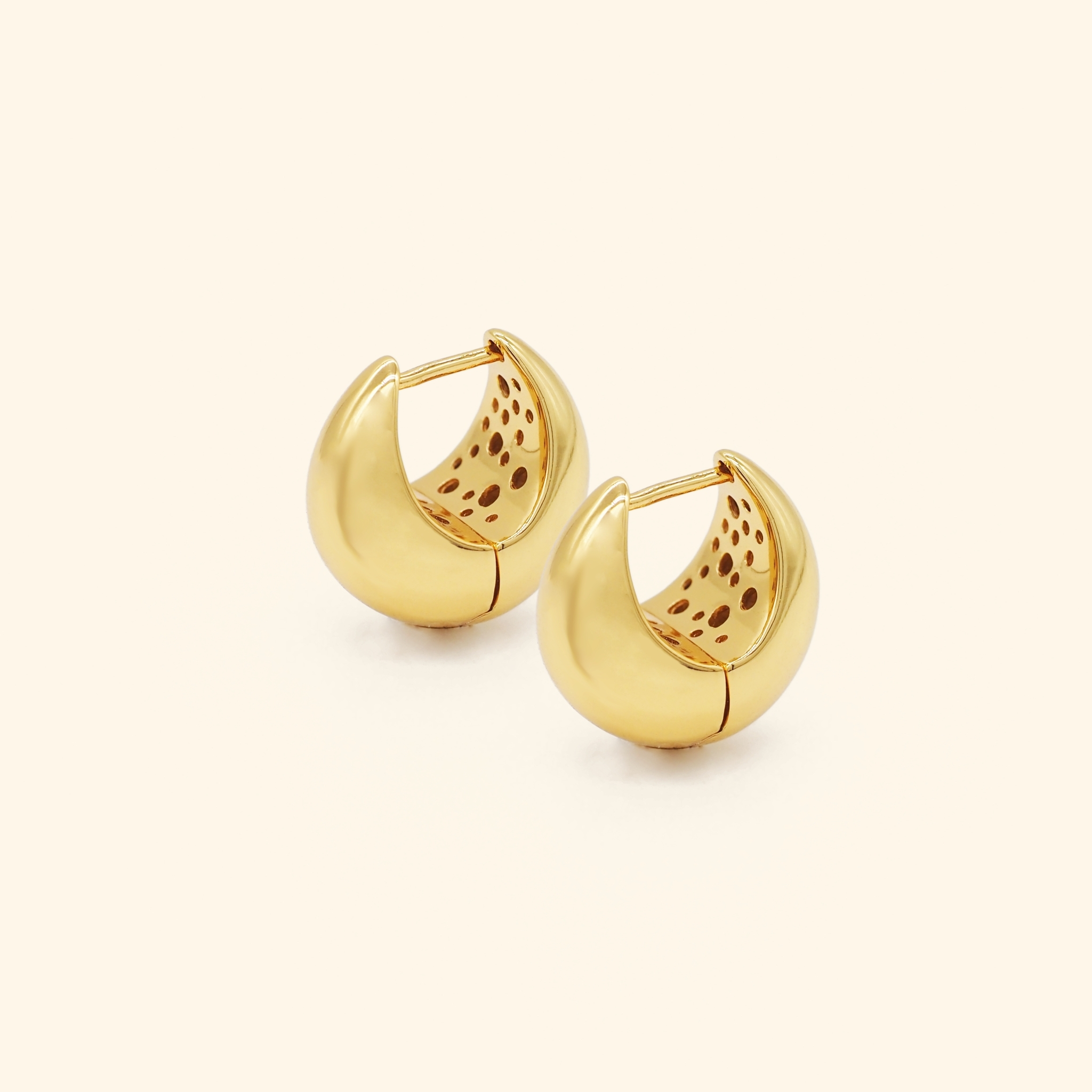 Super Bold Pottery Hoop Earrings