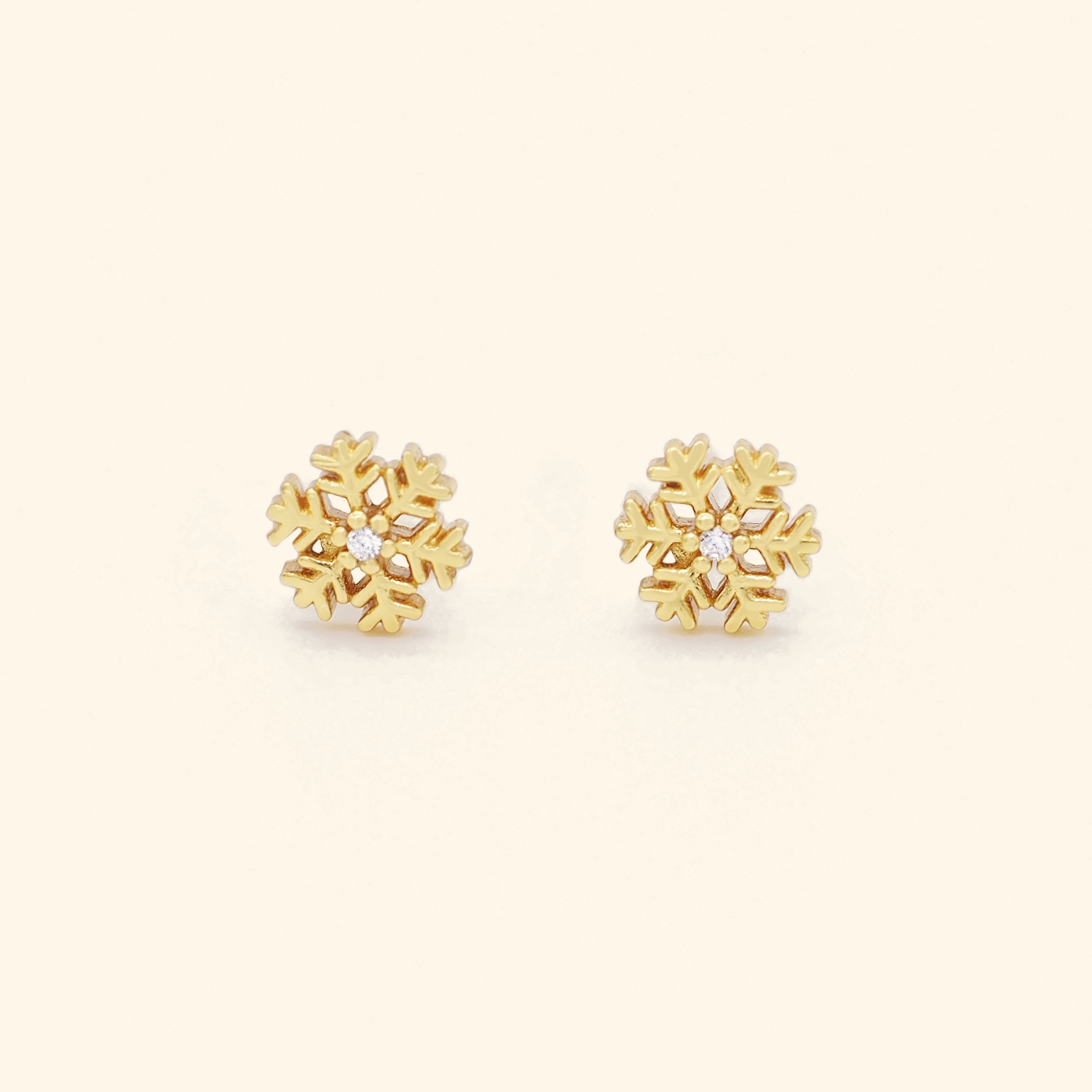 Mini Snowflake Stud Earrings