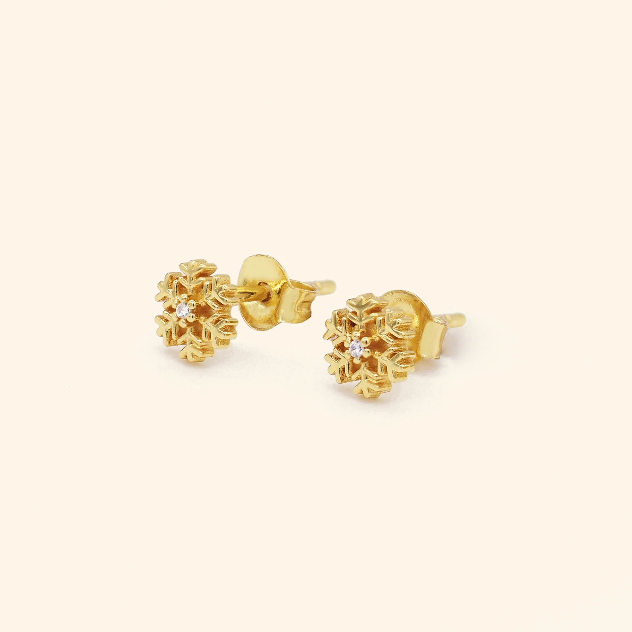 Mini Snowflake Stud Earrings